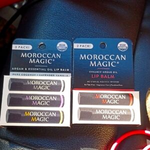 Moroccan Magic Five Pack Lip Balm Bundle Five Total Essential Oil Lip Balms
